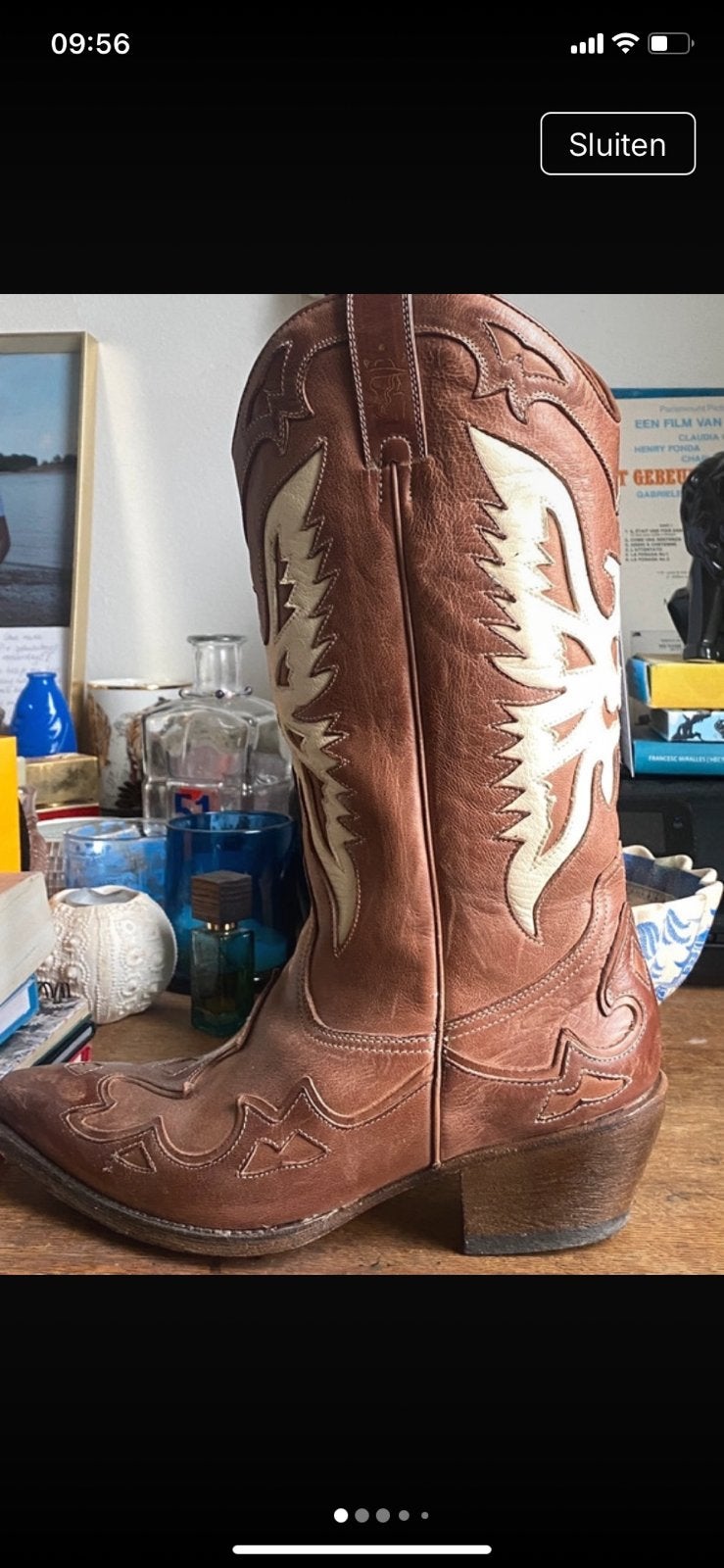 Western Boots dames 39, Kleding | Dames, Schoenen, Ophalen of Verzenden, Zo goed als nieuw, Bruin