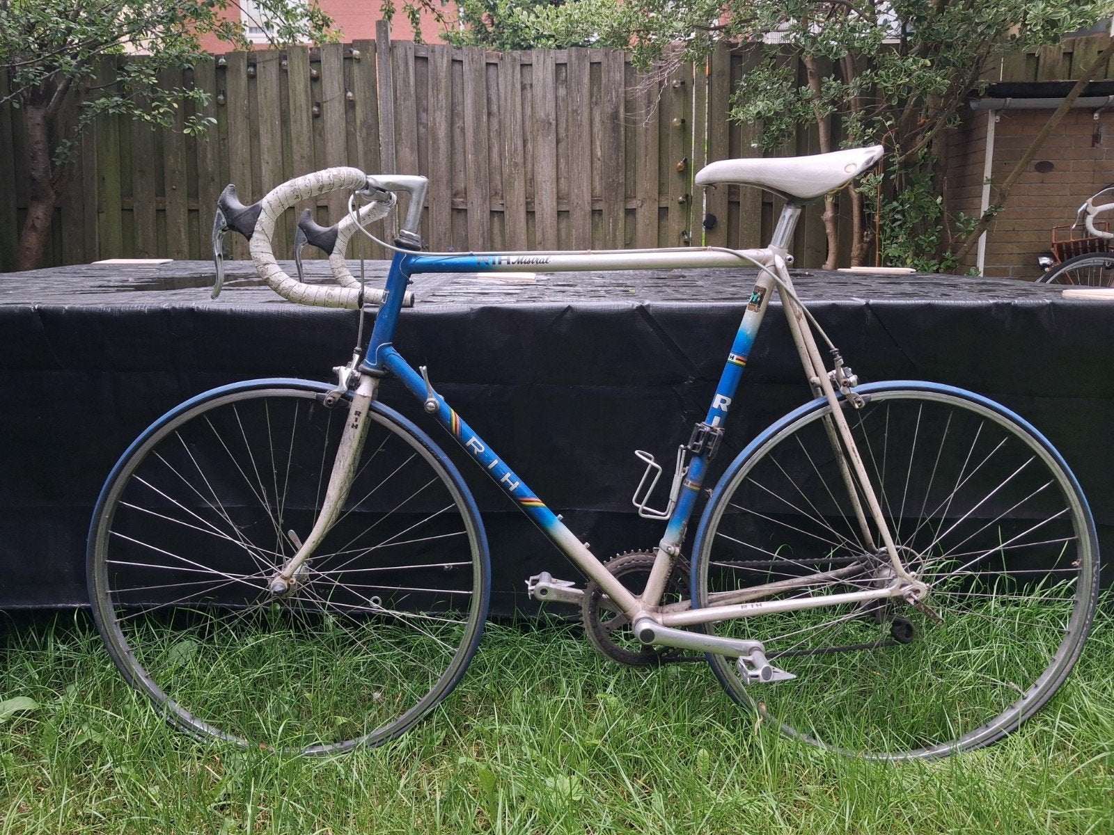 Vintage RIH Mistral racefiets - Blauw/Wit, Ophalen of Verzenden