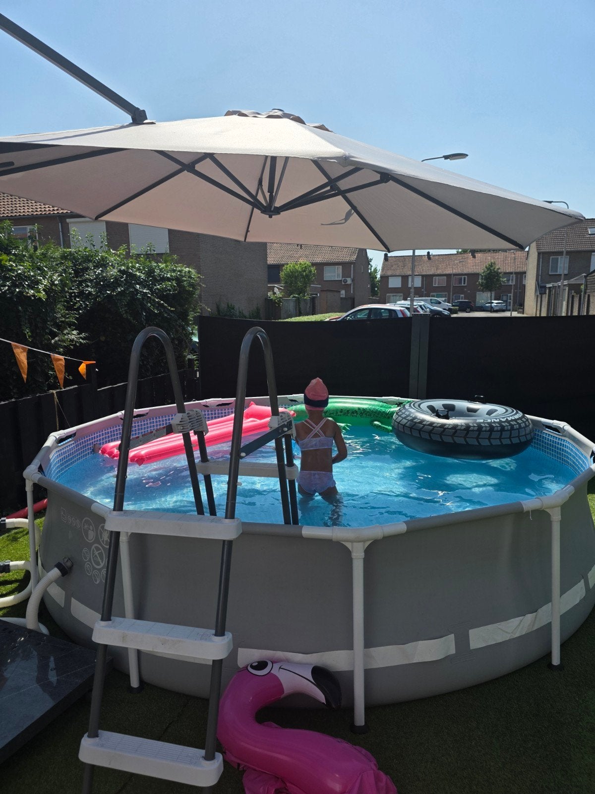 Intex Zwembad 366x76 cm incl zeil en folie, Ophalen, Minder dan 80 cm, Rond, 300 cm of meer