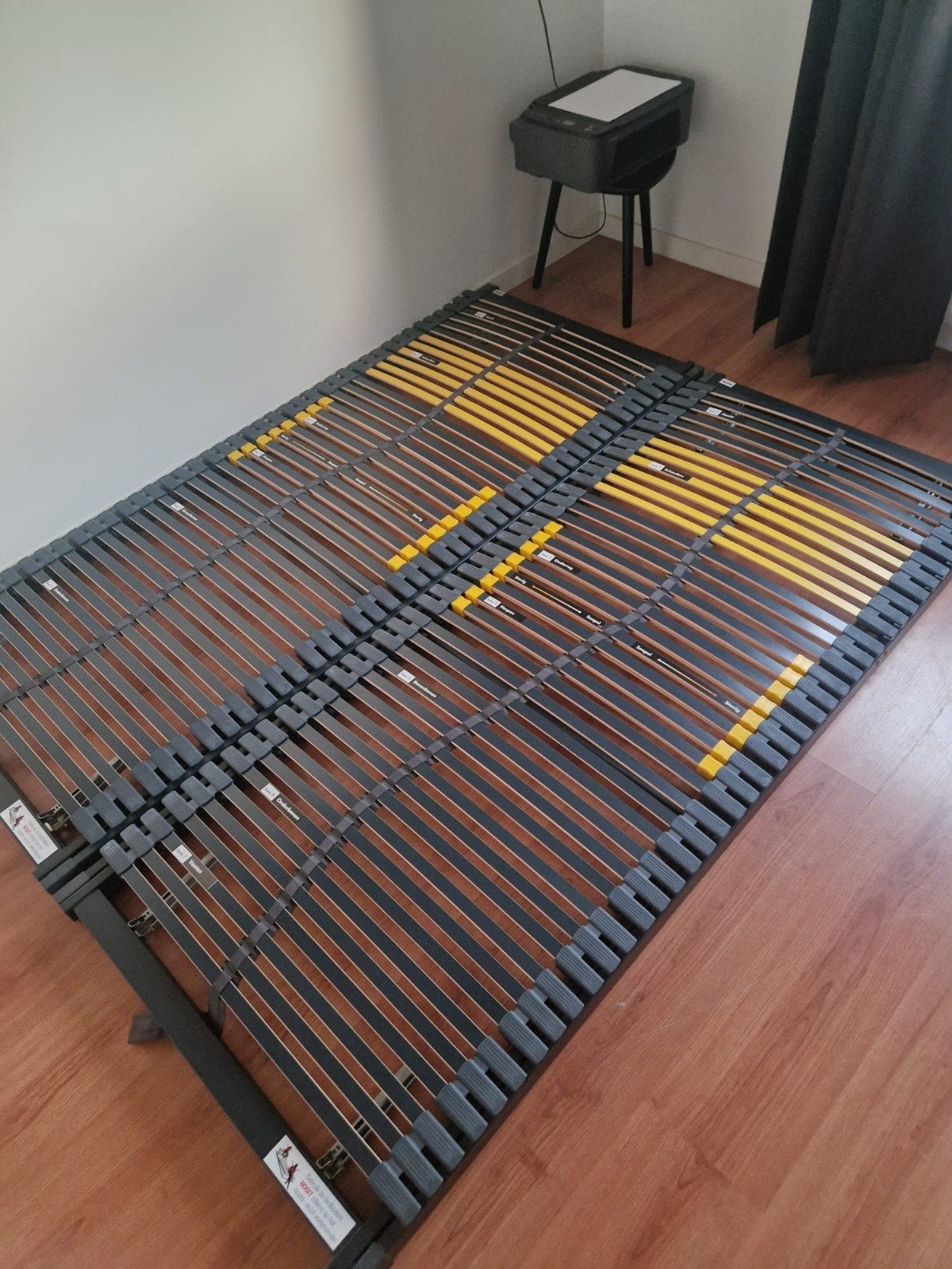 2 Lattenbodems 80x200 cm - verstelbaar hoofdbord, Huis en Inrichting, Slaapkamer | Bedden, Ophalen, Verstelbaar, Eenpersoons, Zwart