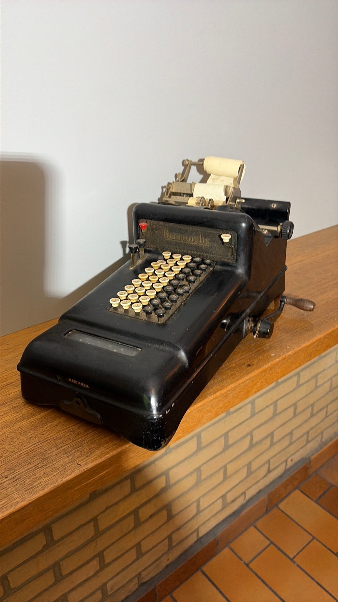 Vintage antieke Burroughs Class 3 telmachine 1910-1920.710, Ophalen