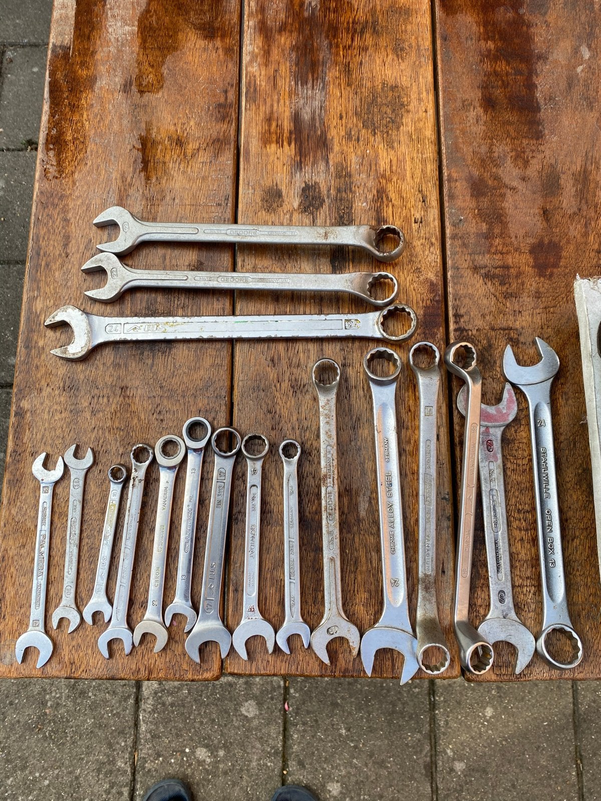Grote set diverse sleutels en handgereedschap, Ophalen of Verzenden, Gebruikt, Sleutel/ratel, Gedore