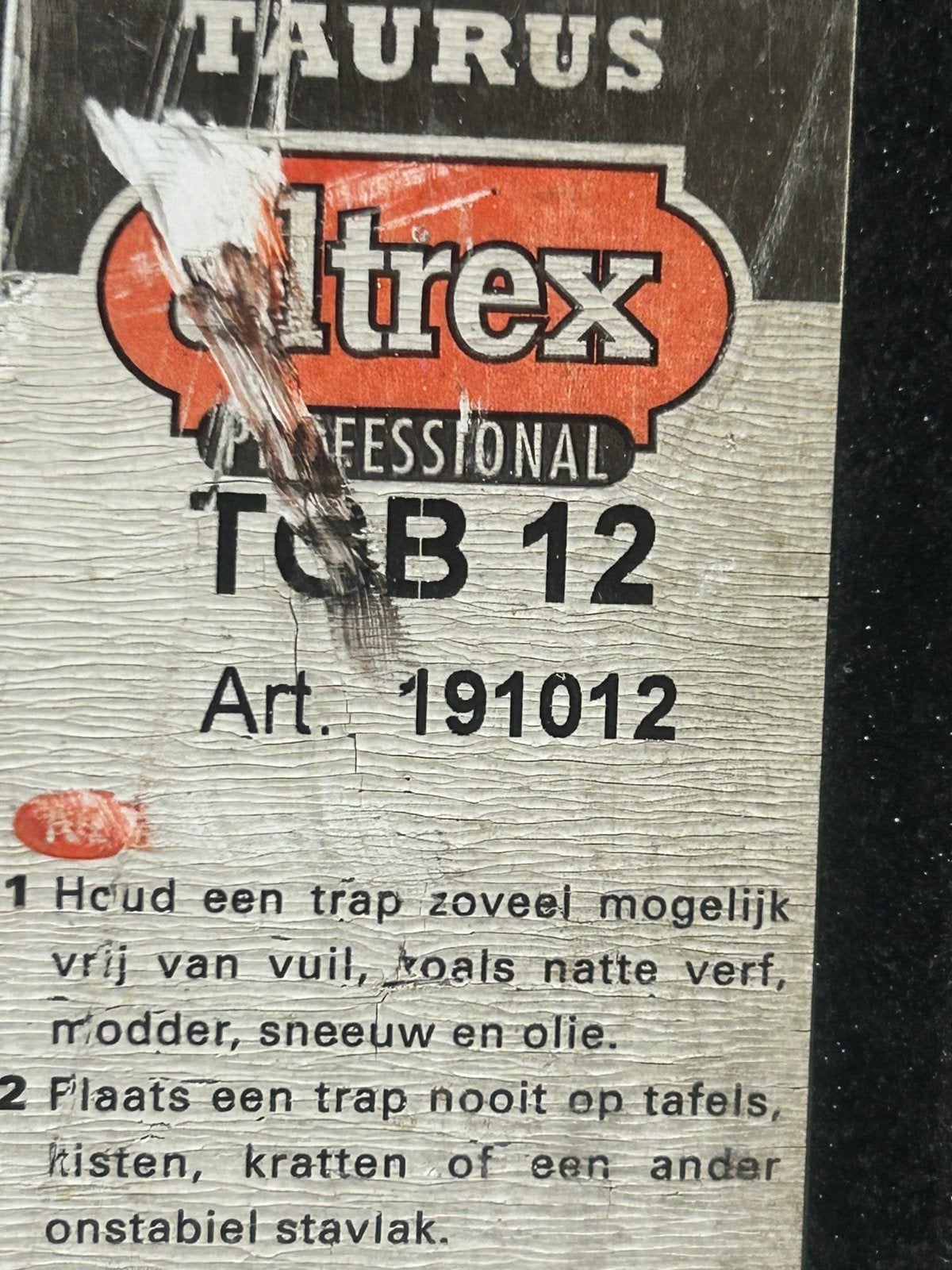 Altrex tgb 12, Eén persoon