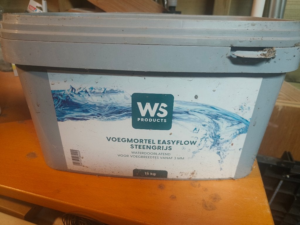 Voegmortel tuin steengrijs, Ophalen, Gebruikt, Voegzand