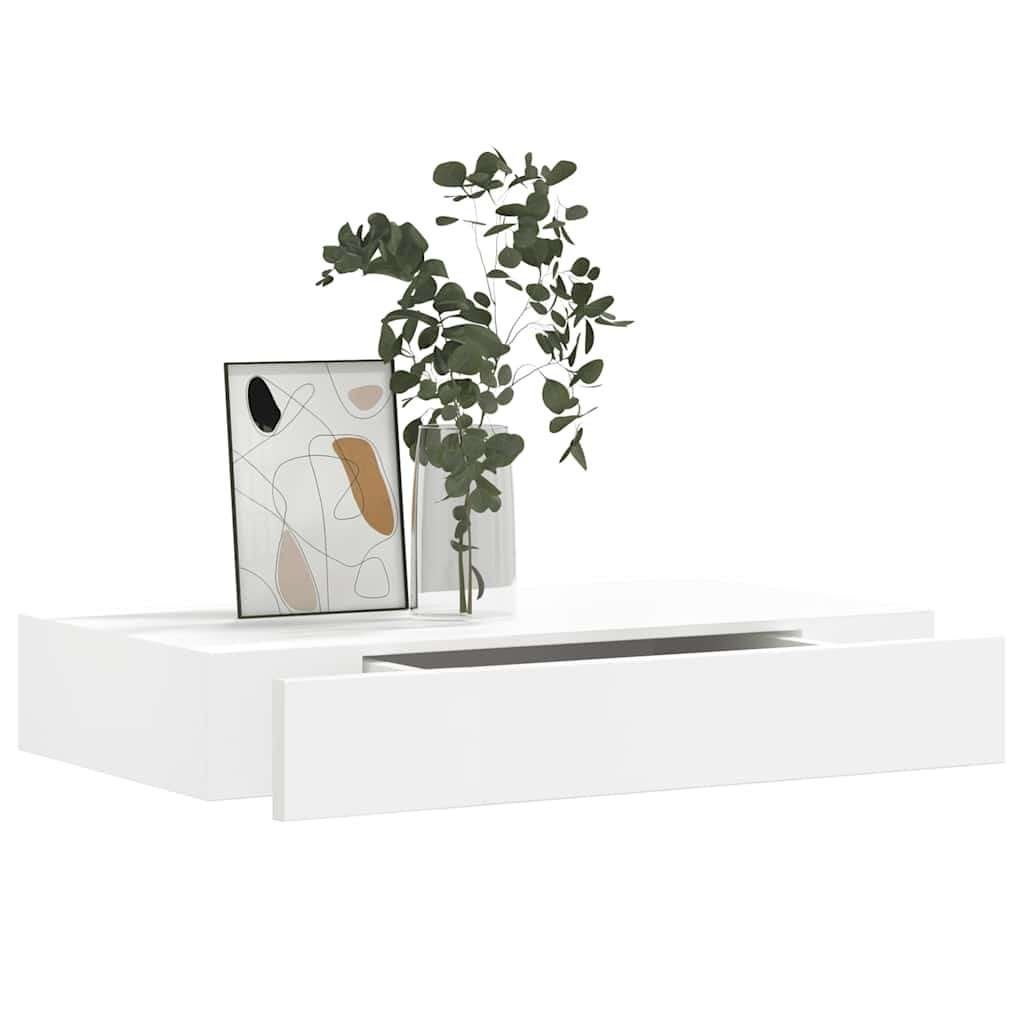 Wandplank + lade MDF zwevend wit 48 cm GRATIS BEZORGD!, Verzenden, Nieuw, Nvt, Nvt