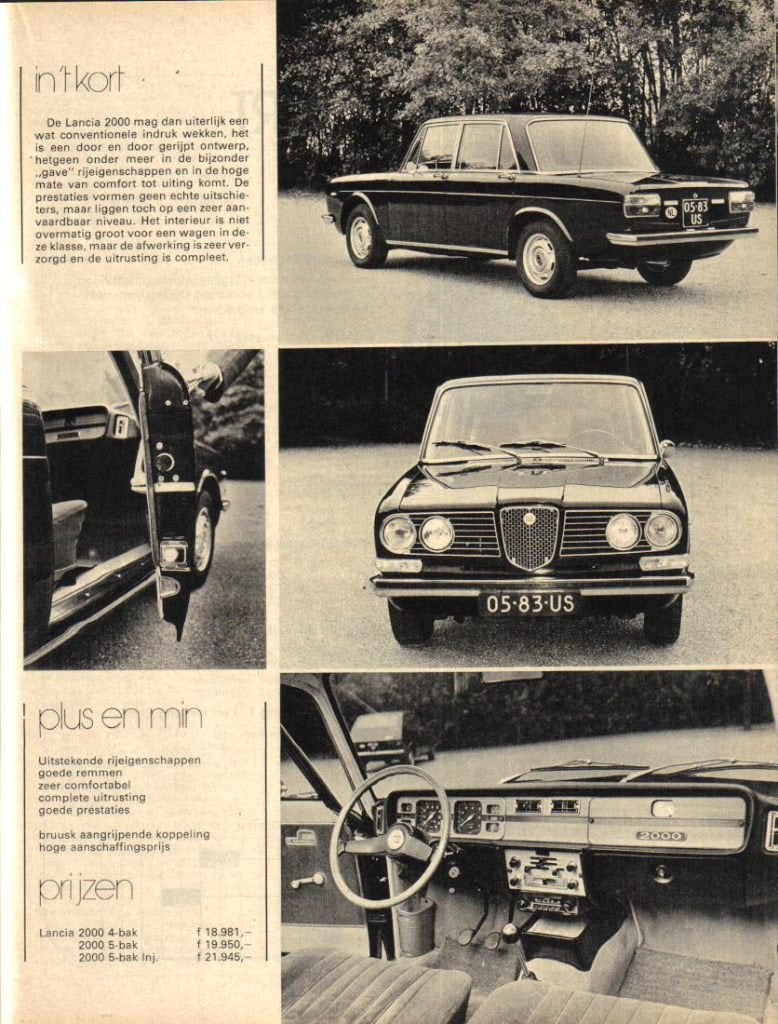 Autokampioen test Lancia 2000 November 1972, Ophalen of Verzenden, Gelezen, Overige merken