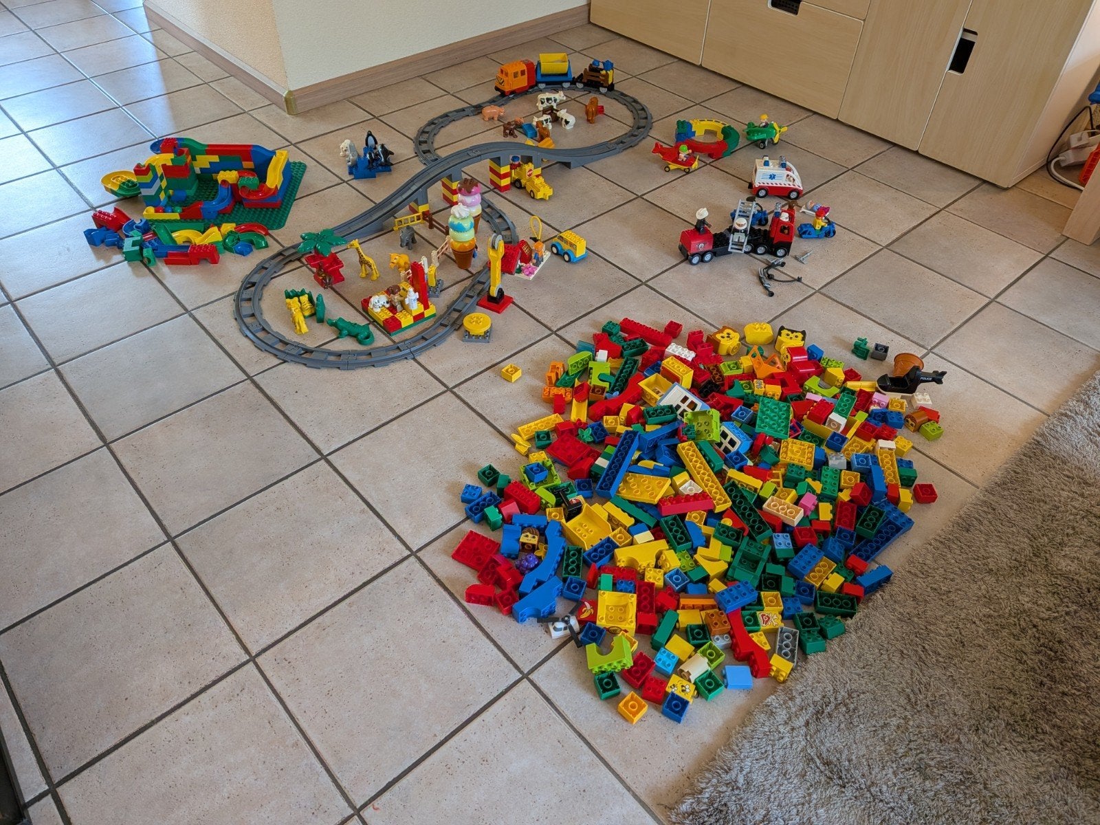 Grote Duplo set met treinbaan, knikkerbaan en meer!, Ophalen, Zo goed als nieuw