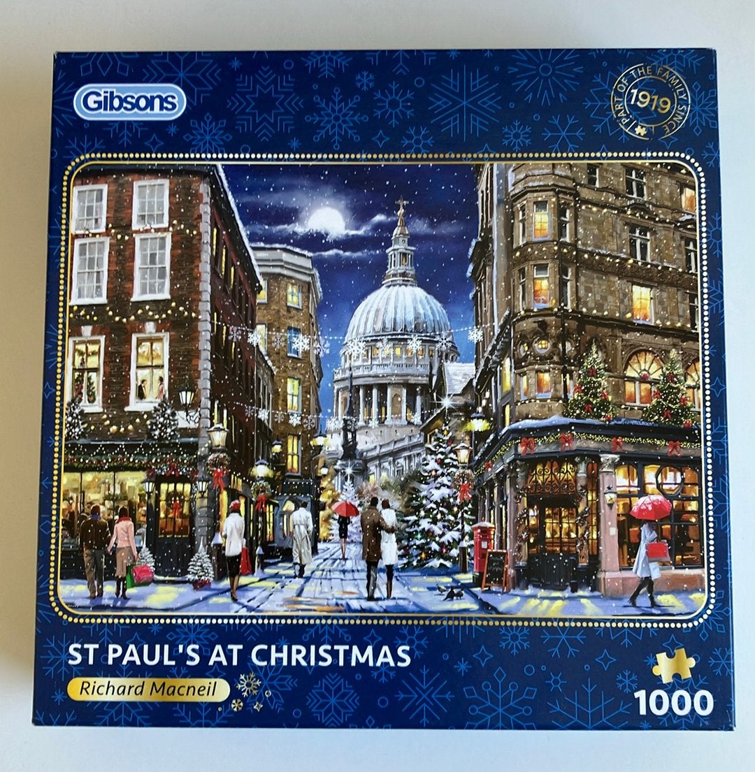 Gibson puzzel - St Paul’s at Christmas - 1000, Ophalen of Verzenden, 500 t/m 1500 stukjes, Zo goed als nieuw, Legpuzzel