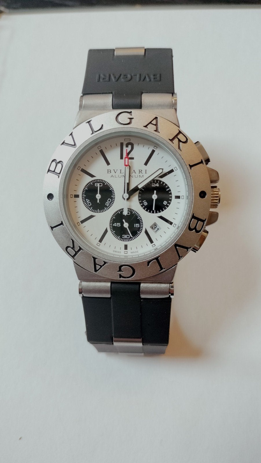 Bulgari Aluminum Chronograaf Herenhorloge, Overige merken, Staal, Polshorloge, Overige materialen