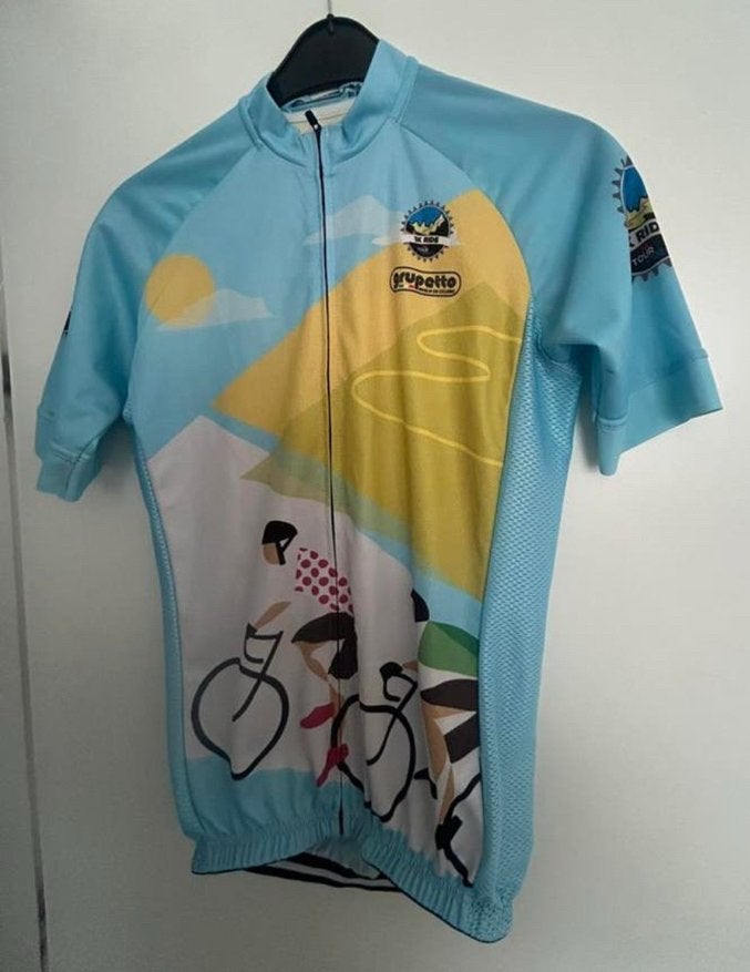 Wielren shirt Tour K Rides (medium/Large), Fietsen en Brommers, Fietsaccessoires | Fietskleding, Ophalen of Verzenden, Zo goed als nieuw