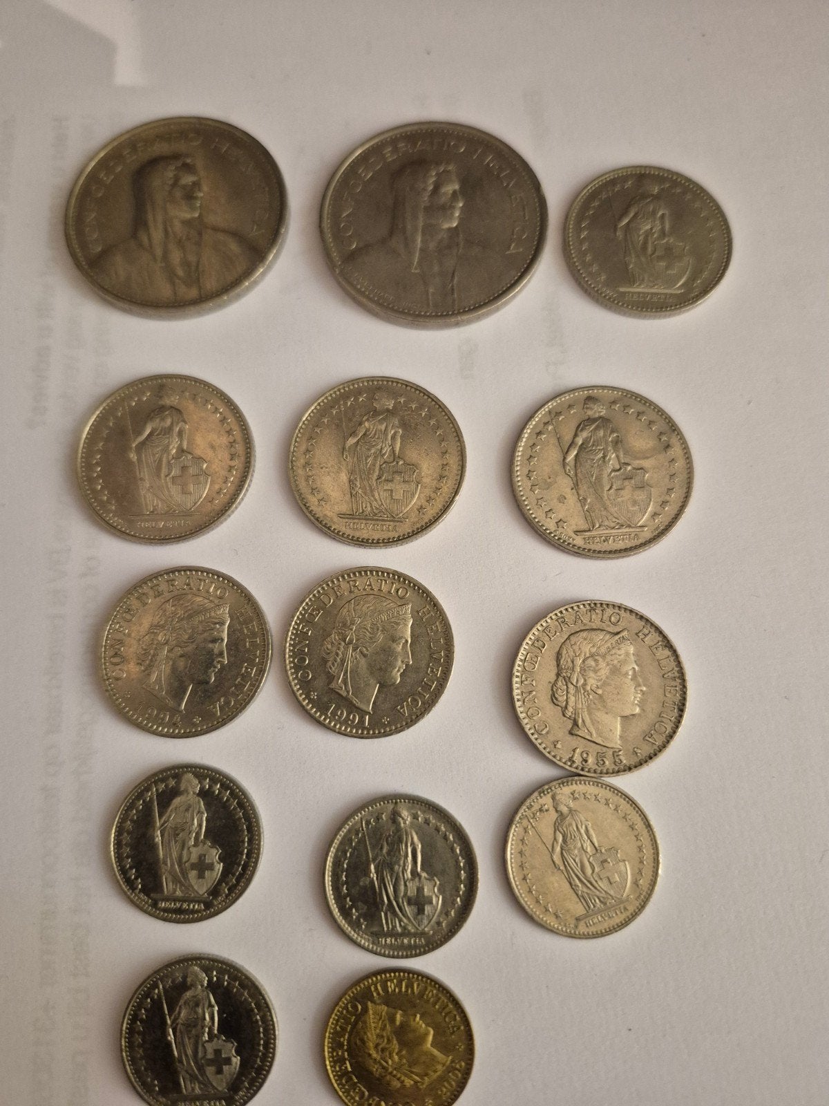 muntjes zwitserland, Postzegels en Munten, Munten en Bankbiljetten | Verzamelingen, Ophalen of Verzenden, Buitenland, Munten