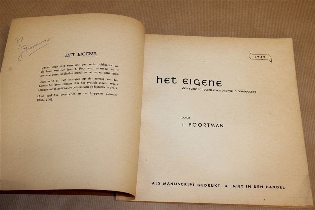 Het Eigene — Schetsen Drente in Oorlogstijd 1940-1942, Ophalen of Verzenden, Gelezen