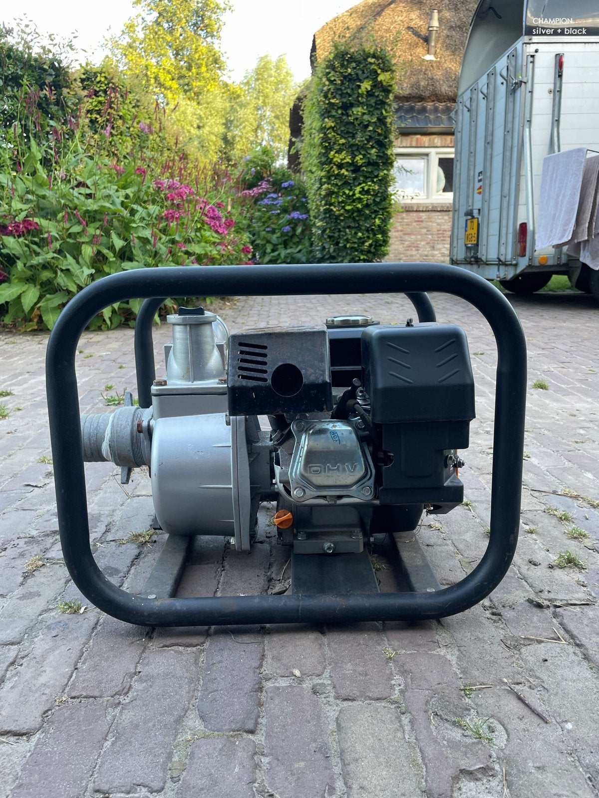 Hyundai HY80 Benzine Waterpomp 6,5 PK - Zo goed als nieuw, Tuin en Terras, Waterpompen, Ophalen, Zo goed als nieuw, Overige typen