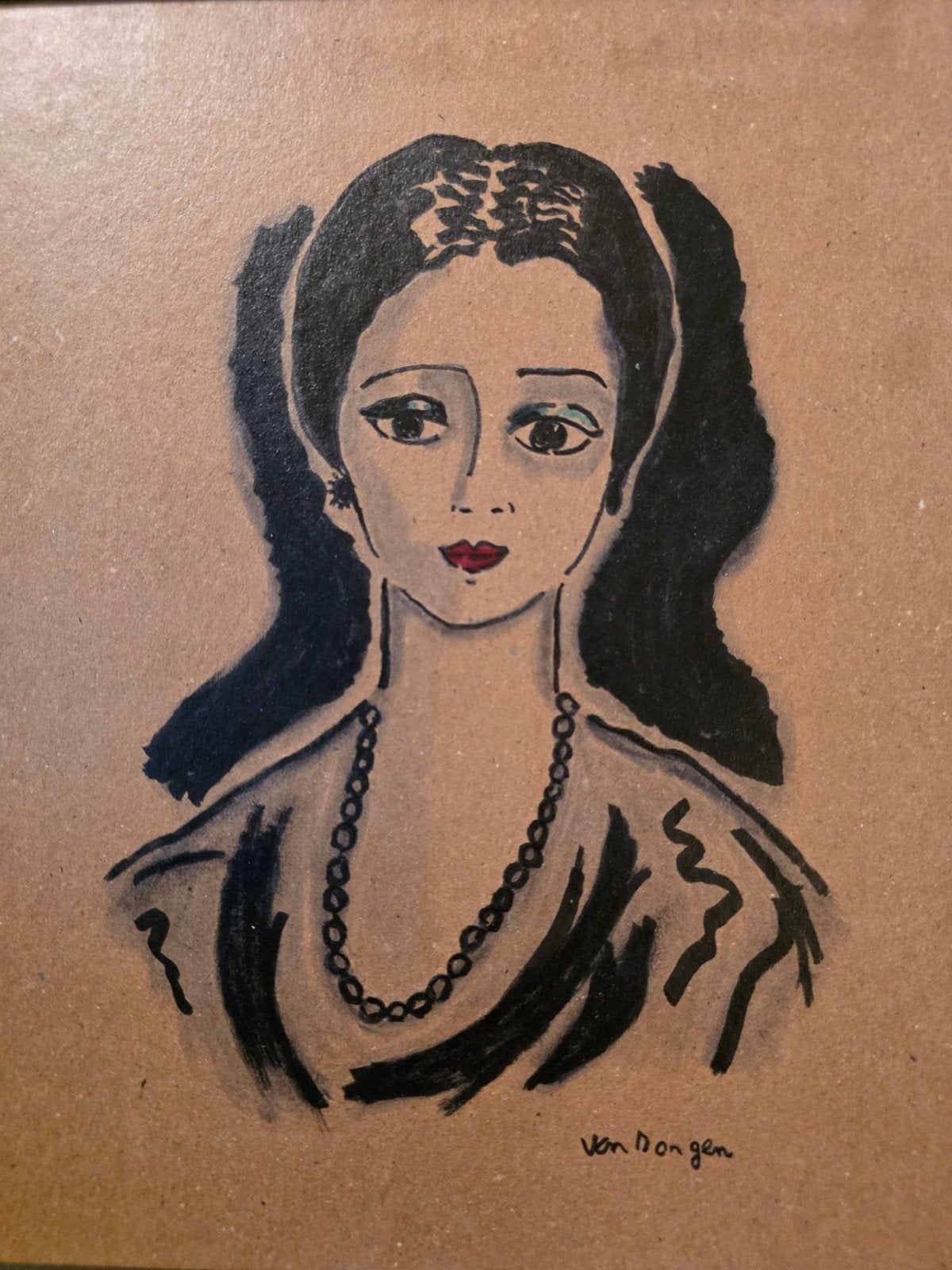 Kees van Dongen (1877-1968) - Schilderij, verf op paneel, Antiek en Kunst, Ophalen, Gesigneerd, Hout, Olieverf