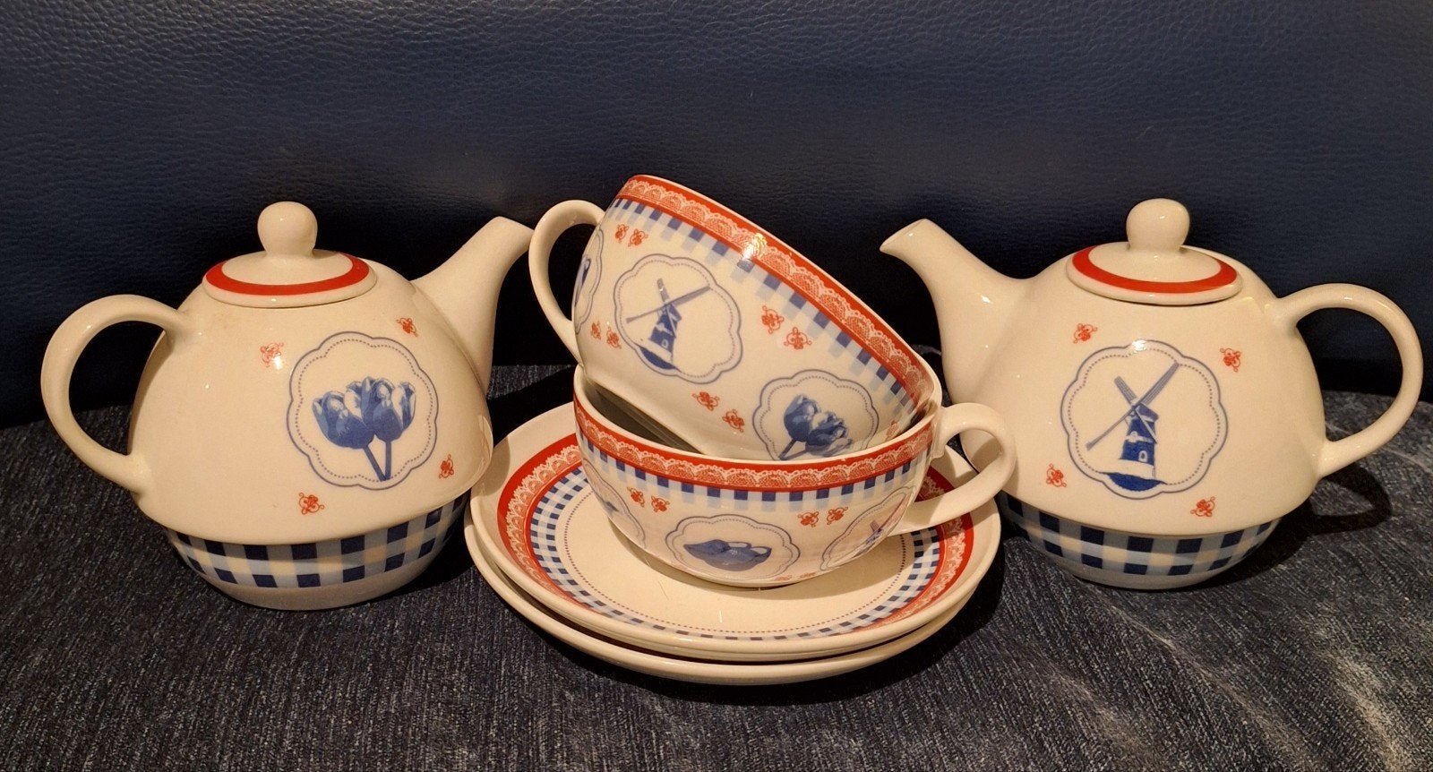 Siaki 'Tea for One' Hollands servies-theepotjes met kop en, Ophalen