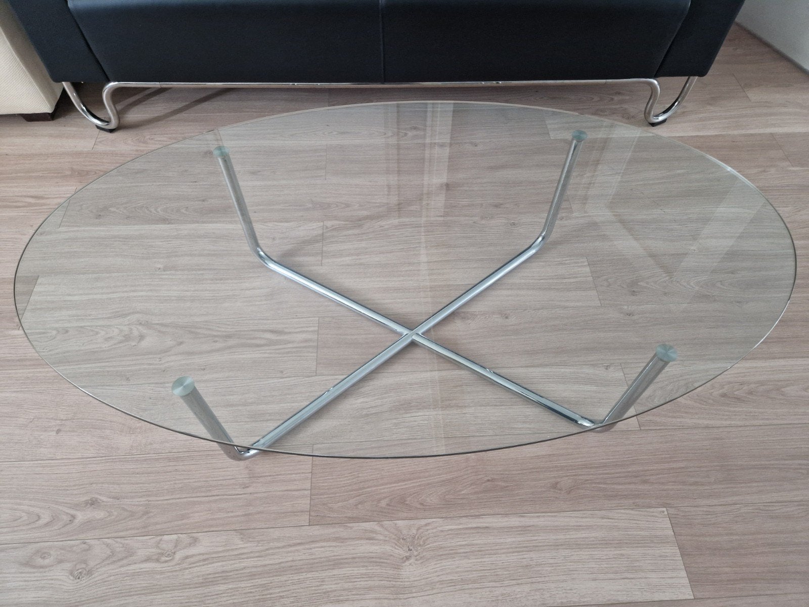 Gispen Today GT 431 salontafel, Huis en Inrichting, Ophalen, 100 tot 150 cm, 50 tot 100 cm, Glas