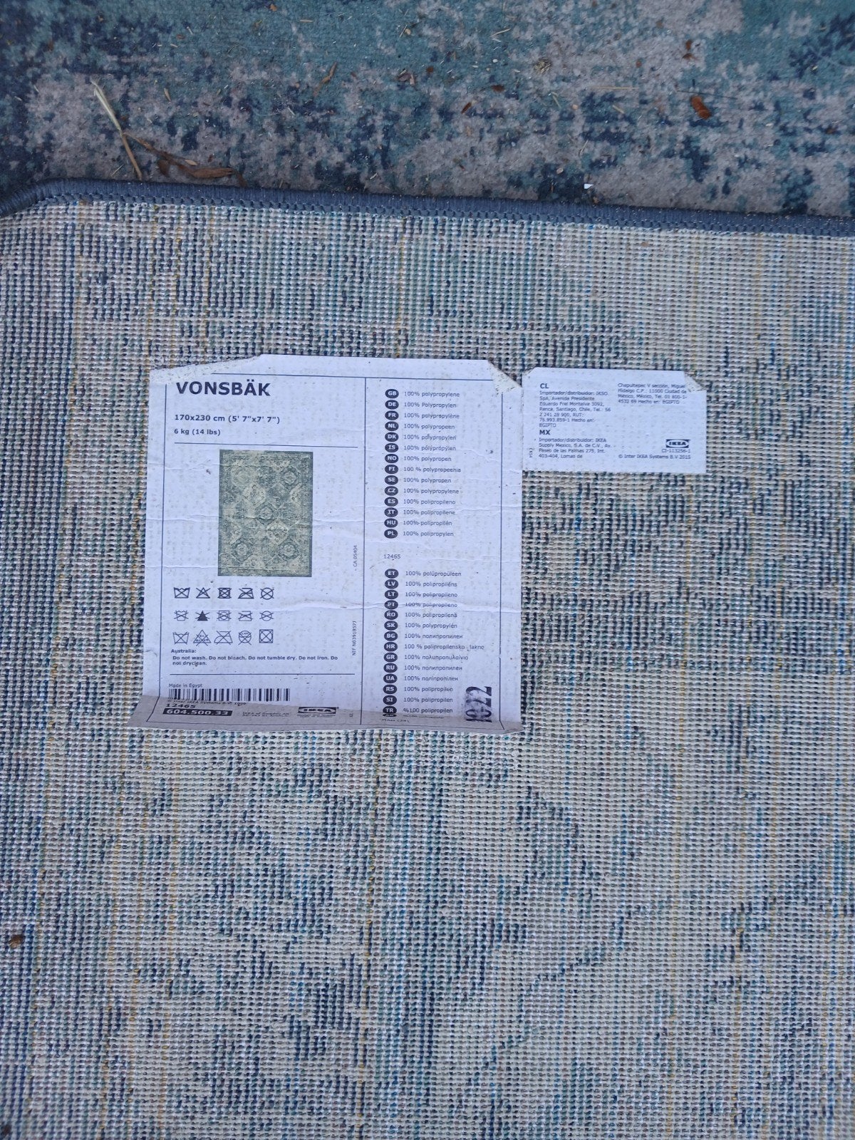 vloerkleed ikea  Vonsbak 170x230cm, Ophalen, Gebruikt, 150 tot 200 cm, 200 cm of meer