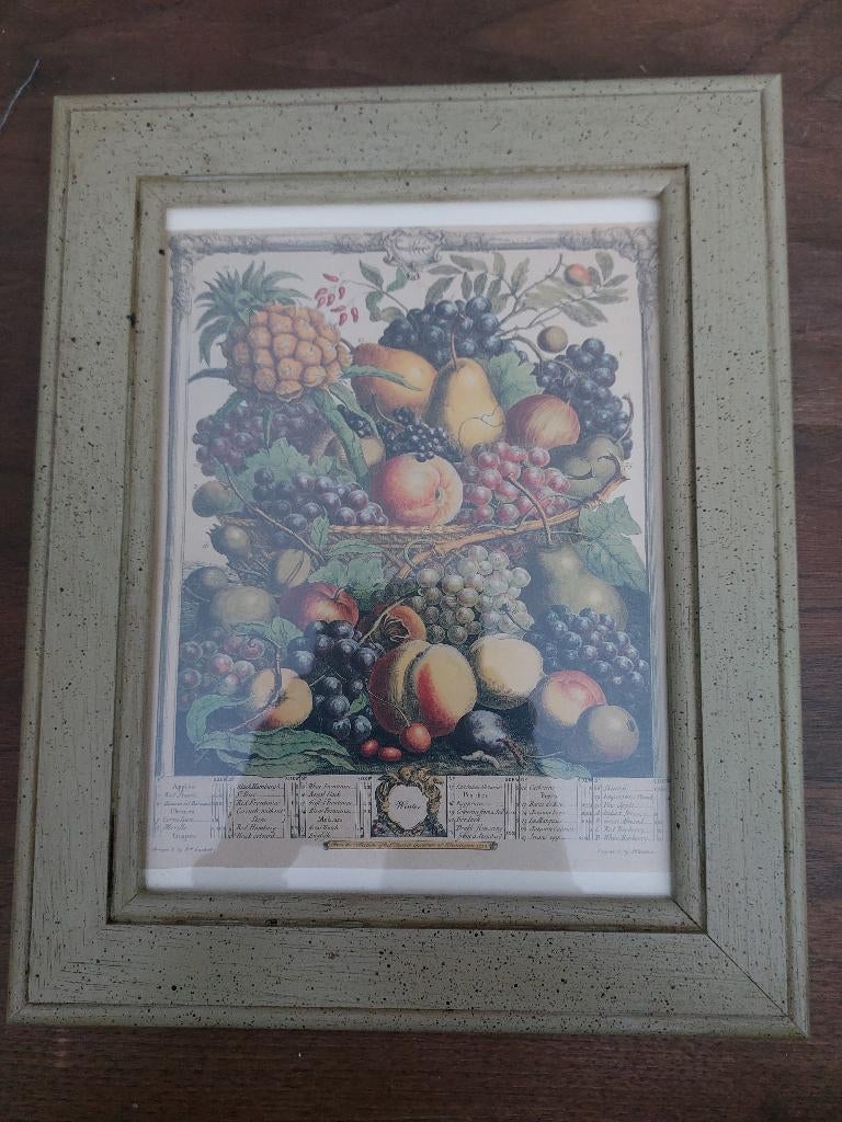 Prent fruit       µ1j, Ophalen, Minder dan 50 cm, Schilderij, Minder dan 50 cm