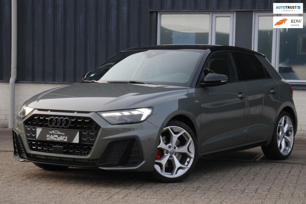 Audi A1 Sportback 40 TFSI 3X S Line B&O Virtual Leder Stoelv, Auto's, Audi, Zwart, 4 cilinders, 1984 cc, Leder en Stof