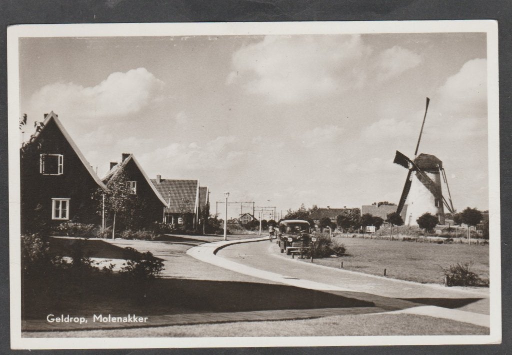 geldrop molenakker met molen, Verzenden, 1940 tot 1960, Gelopen, Noord-Brabant