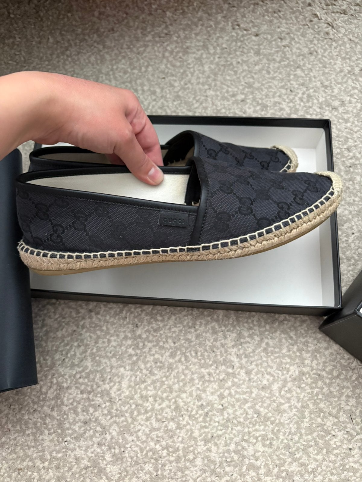Gucci instappers, Ophalen of Verzenden, Zo goed als nieuw, Zwart, Handtas