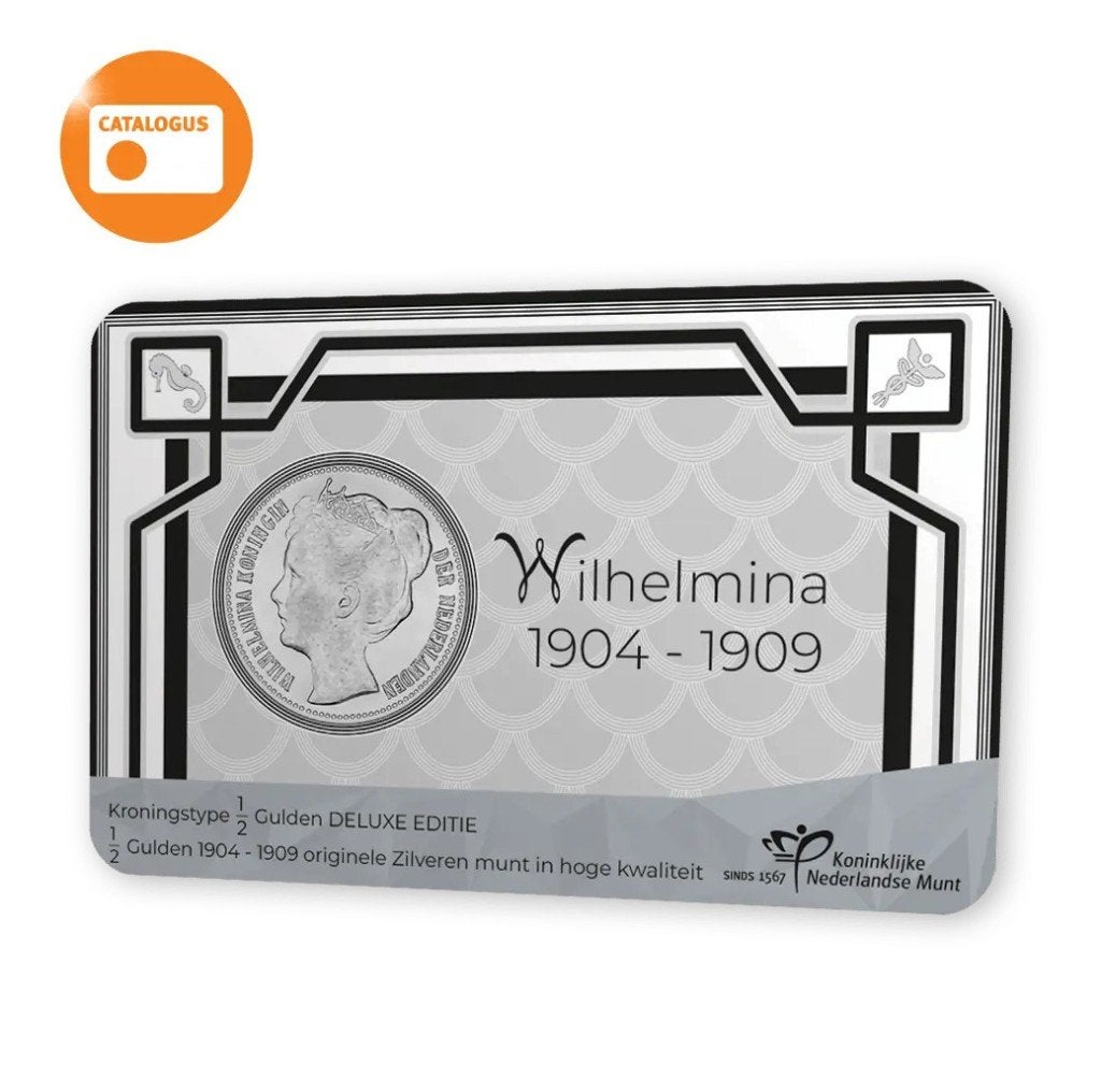 1/2 Gulden Wilhelmina 1904-1909 - Coincard Nederland 2025, Verzenden, Zilver, Overige landen, Overige waardes