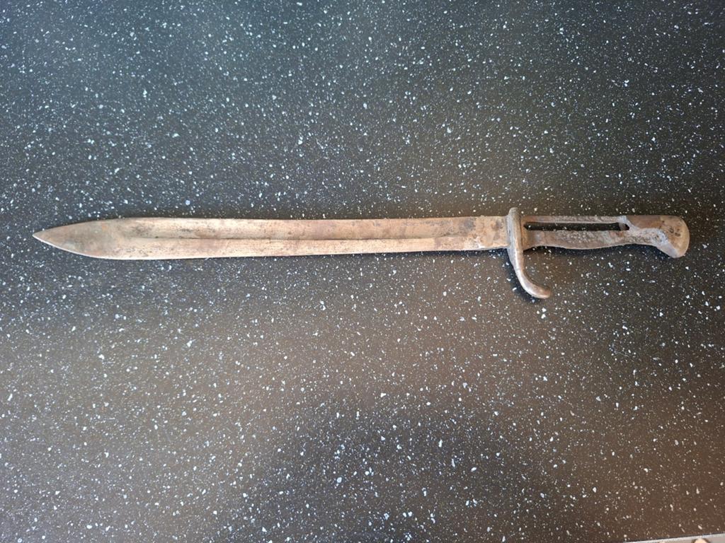 Ww1 wo1 Duitse bodemvondst Butcher Mauser bajonet, Verzamelen, Ophalen of Verzenden, Landmacht, Duitsland, Hulzen of Bodemvondsten