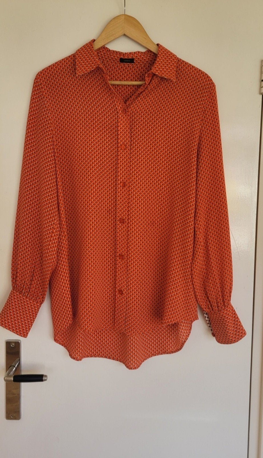 Pauw Joseph blouse dames 100% zijde oranje 40 m/l, Ophalen of Verzenden, Zo goed als nieuw, Maat 38/40 (M), Oranje