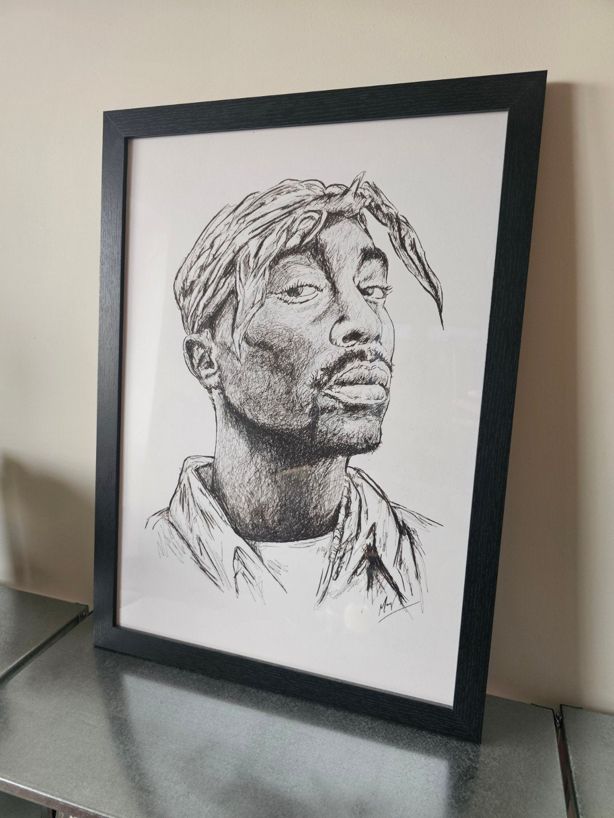 Tupac Shakur art tekening 2pac, Ophalen of Verzenden