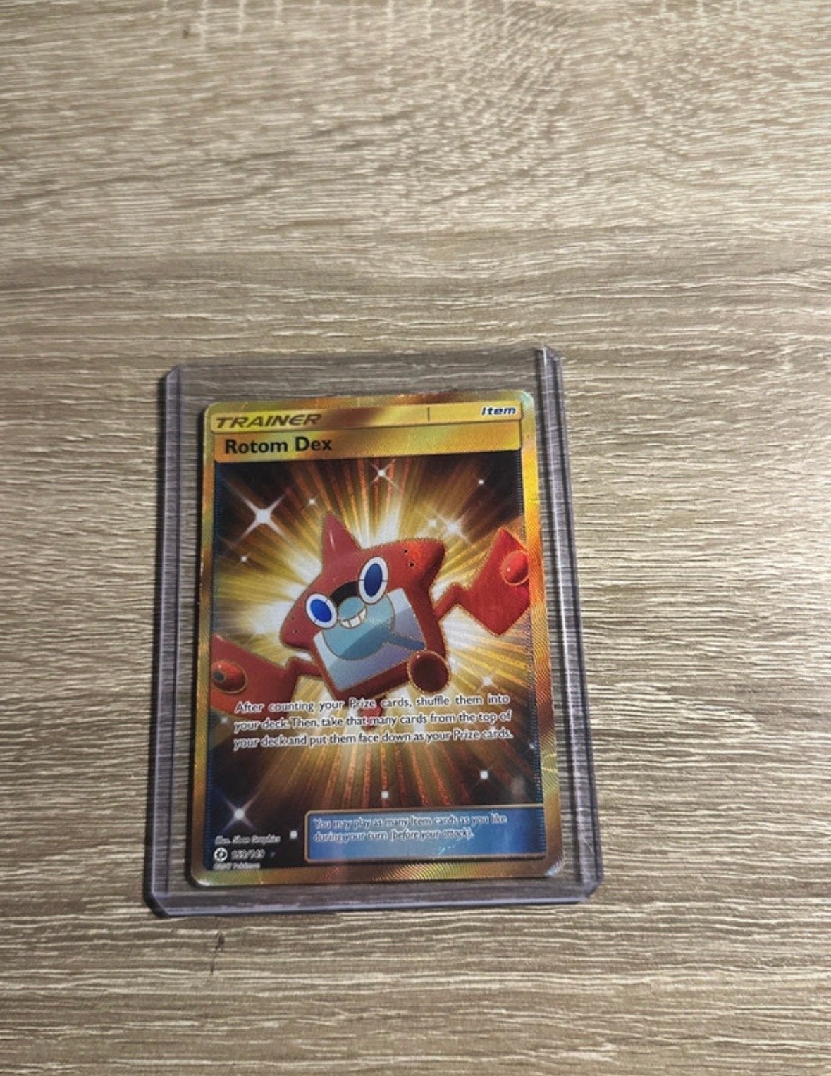 Pokémon Rotom Dex Trainer Kaart (Foil), Ophalen of Verzenden, Zo goed als nieuw, Losse kaart, Foil