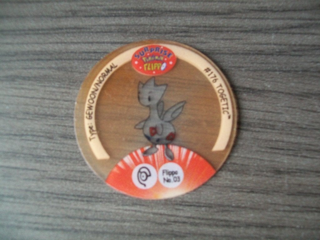 002: Surprise Pokemon Flippo nr 3 TOGETIC (176) nieuwstaat, Verzamelen, Flippo's, Verzenden, Losse flippo's