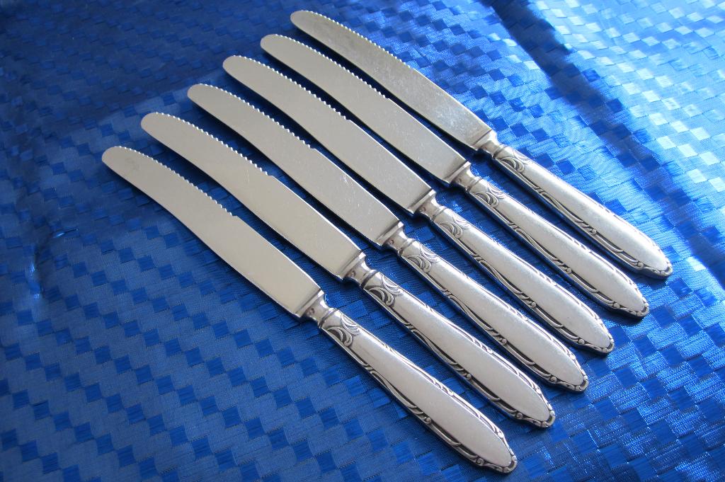 6 messen 23,5cm Gero Zilmeta 517  met kartel snijvlak, Ophalen of Verzenden, Zo goed als nieuw, Rvs of Chroom, Los bestek