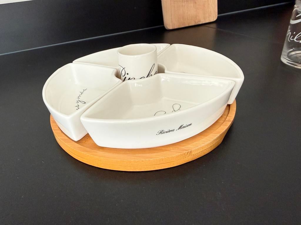 Riviera Maison Tapas Schaal met Bamboe Draaiplateau, Ophalen of Verzenden