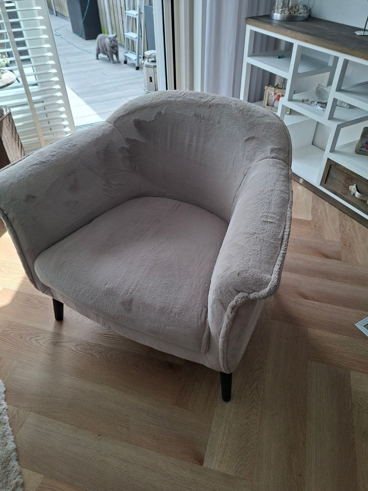 Riviera Maison Fluffy Fauteuil - Comfortabel en Stijlvol, Ophalen, 75 tot 100 cm, 75 tot 100 cm, Stof