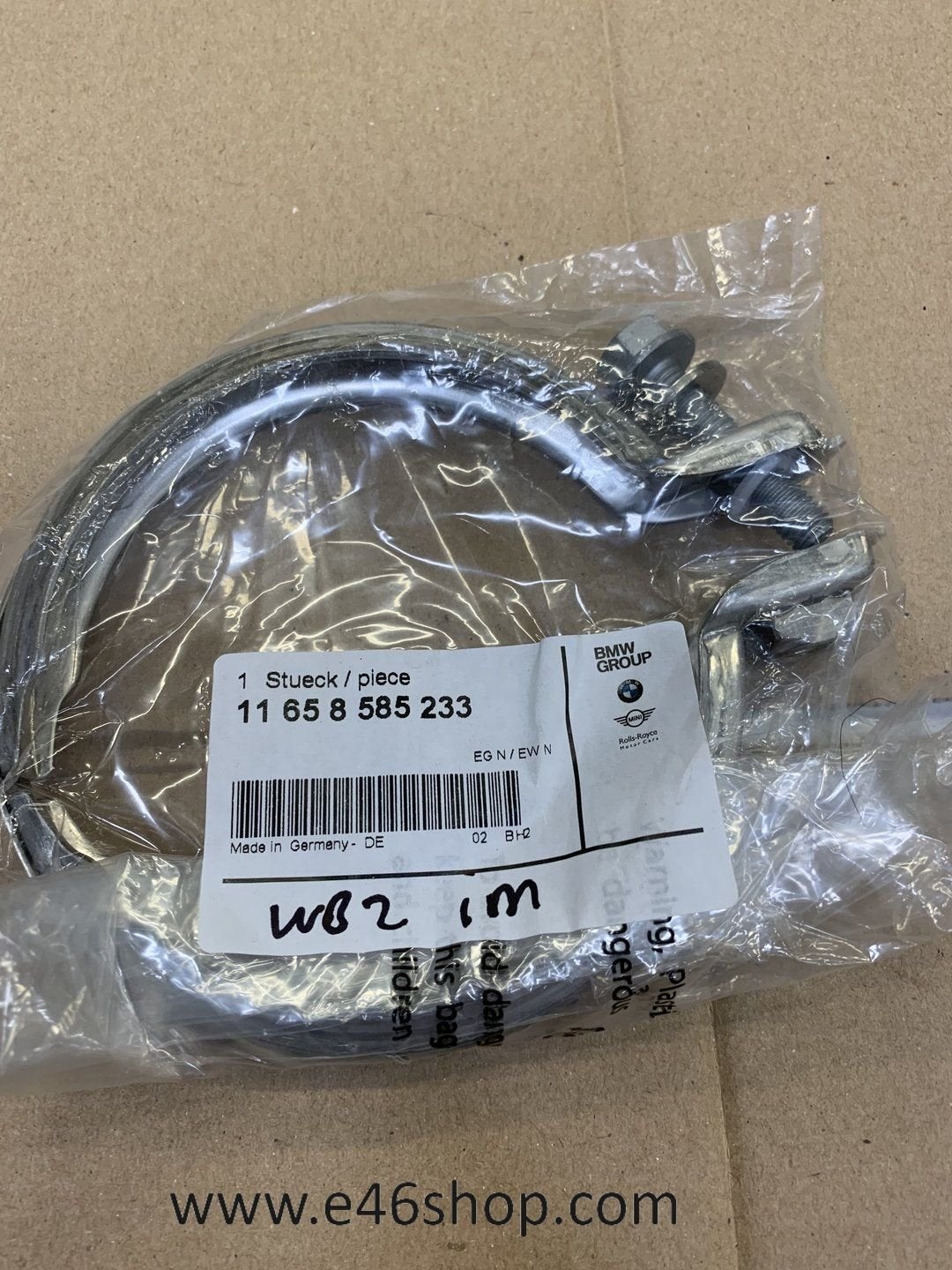 ROETFILTERKLEM BMW OE 11658585233, Auto-onderdelen, Uitlaatsystemen, -, -, Nieuw, Ophalen of Verzenden
