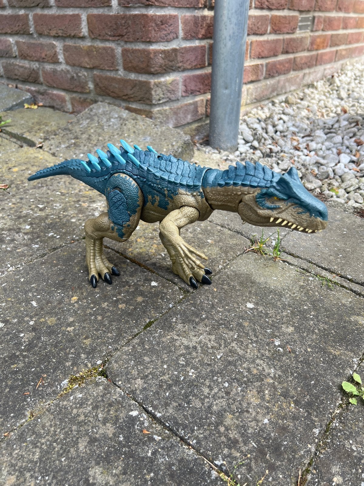 Allosaurus Dinosaurus speelgoedfiguur - Blauw/Bruin, Ophalen of Verzenden, Gebruikt, Jongen of Meisje
