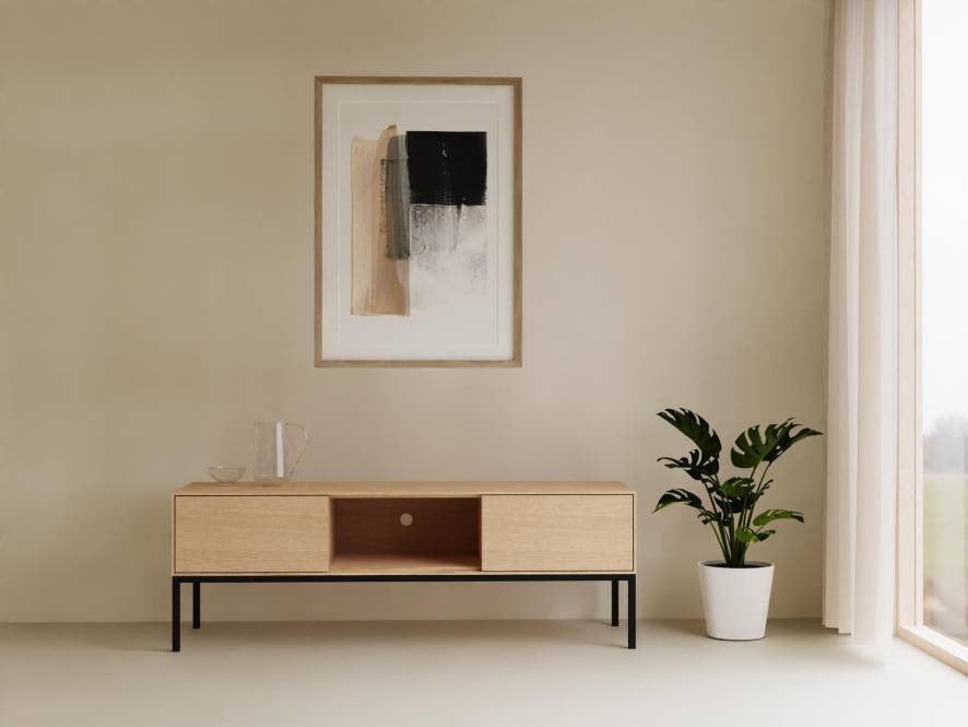 Flinders TV-meubel eikenfineer metalen frame nieuw 3x, Ophalen, 100 tot 150 cm, Nieuw, Minder dan 100 cm