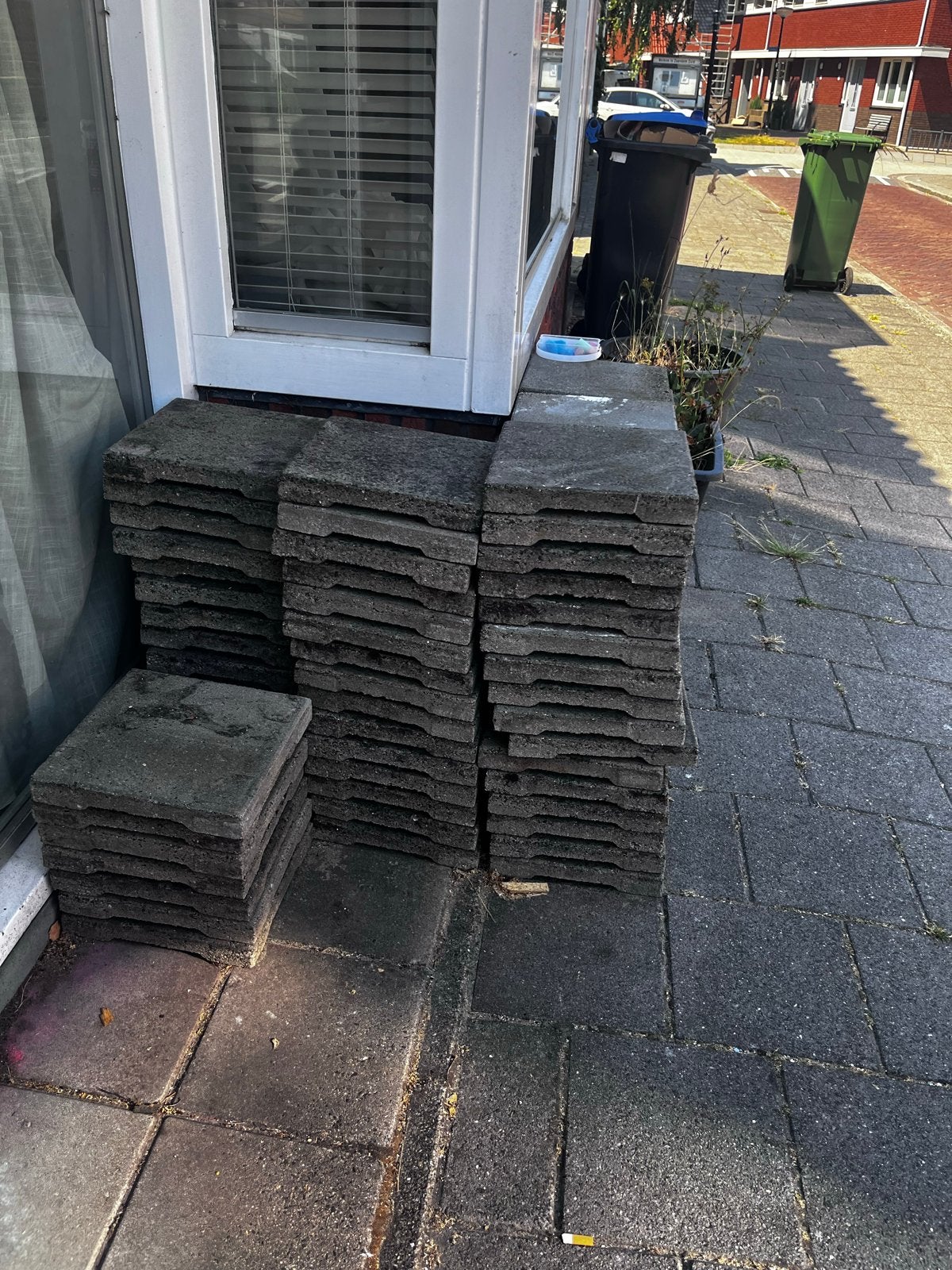 Gebruikte terrastegels, grijs, ca. 5 m², Tuin en Terras, Tegels en Klinkers, Gebruikt, Ophalen of Verzenden, Minder dan 5 m², Beton