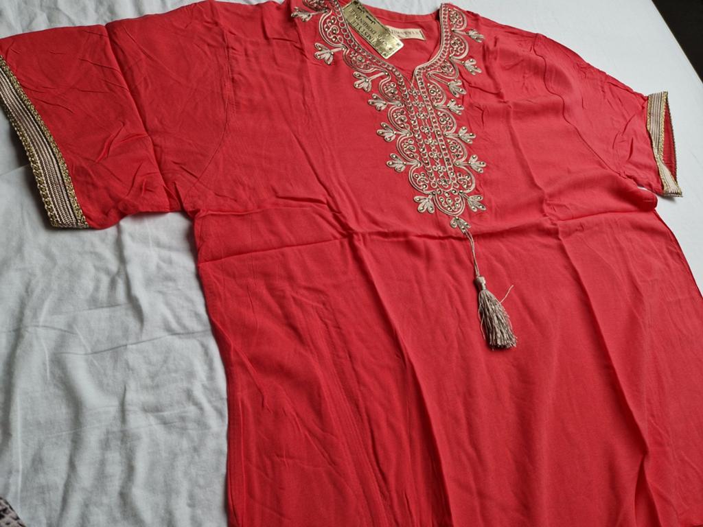 Marokkaanse huisjurk met Gouden Borduurwerk - Maat XL, JIMSTYLE, Maat 46/48 (XL) of groter, Nieuw, Ophalen of Verzenden