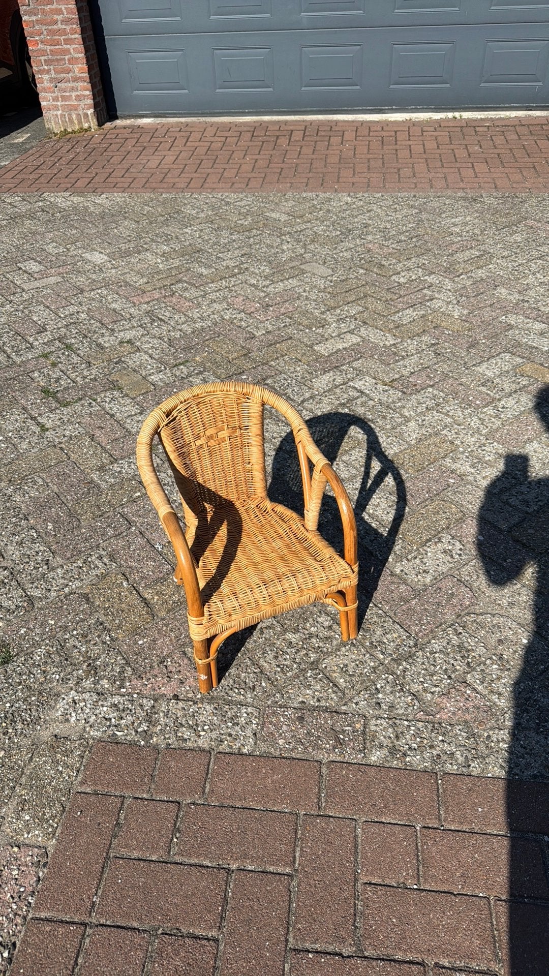 Rieten kinderstoeltje, Ophalen, Gebruikt, Rotan
