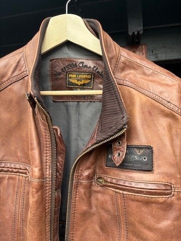 PME Legend lederen jas origineel, Ophalen, Bruin, Maat 56/58 (XL), Pme Legend