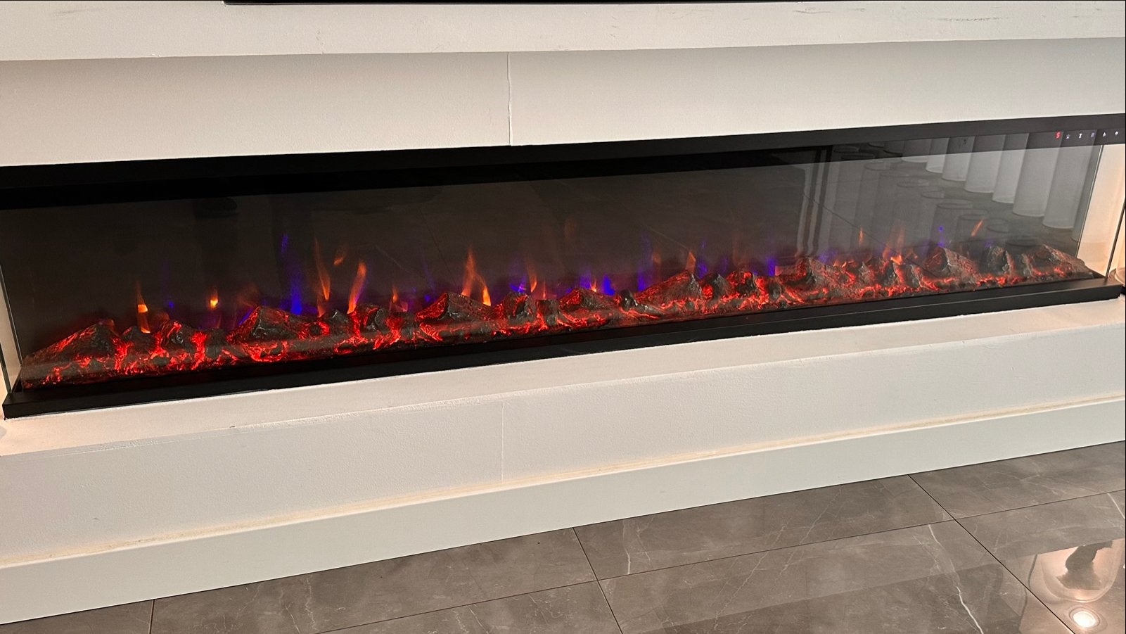 Mountainsflame 3D Sfeerhaard 183cm breed, Huis en Inrichting, Haarden, Ophalen, Gebruikt, Inbouwhaard, Elektrische haard