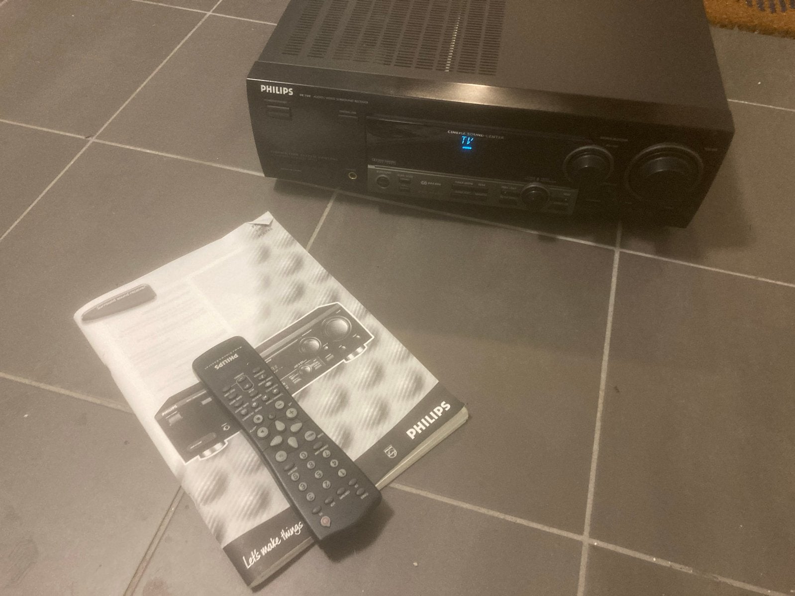 Philips FR760/00 AV-ontvanger met afstandsbediening, Overige merken, Ophalen of Verzenden, 120 watt of meer, Gebruikt