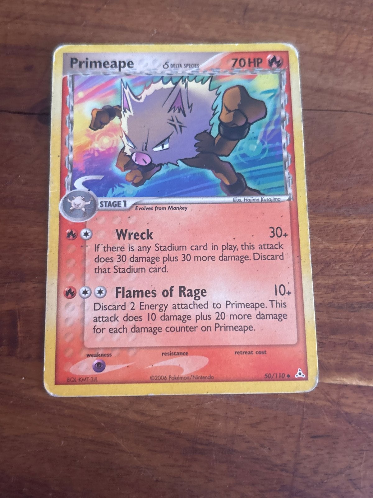 Primeape Delta Species Pokémon kaart 50/110, Ophalen of Verzenden, Gebruikt, Losse kaart