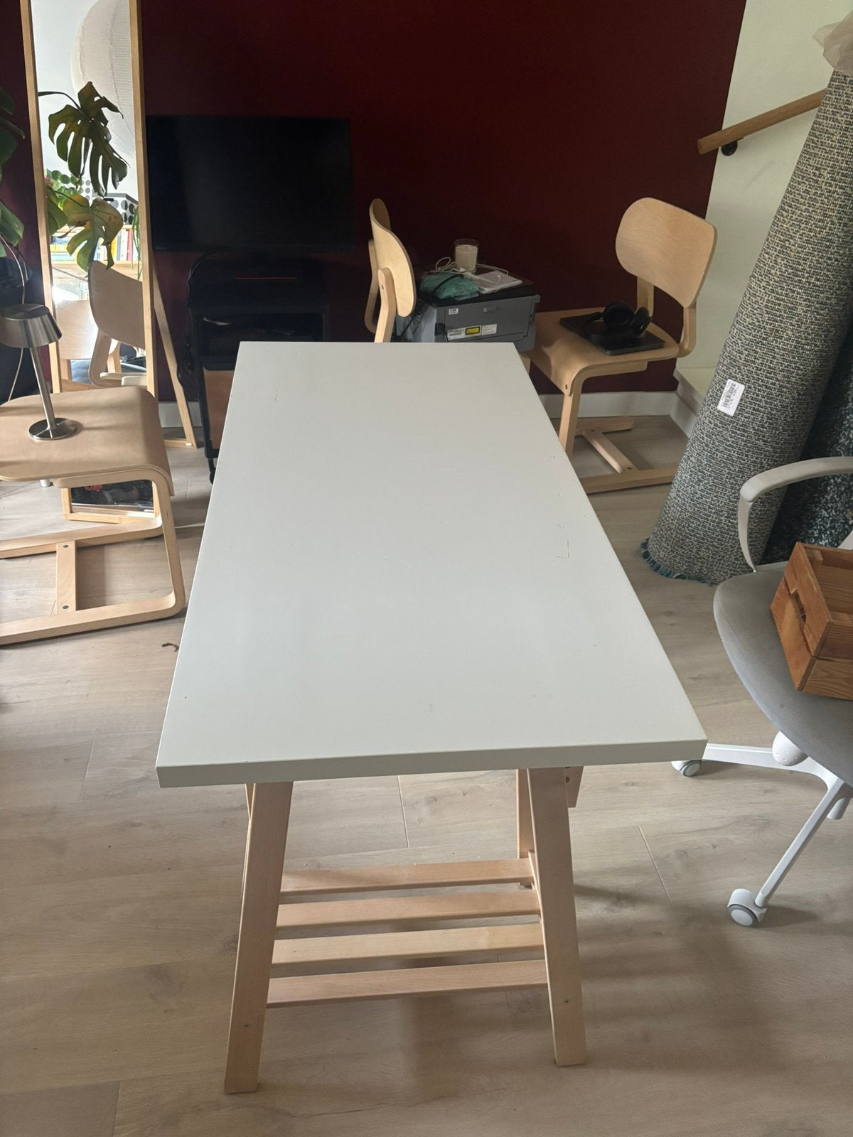 Mooie IKEA bureautafel/eettafel met MITTBACK poten, Ophalen, 120 cm, Scandinavisch, Hout