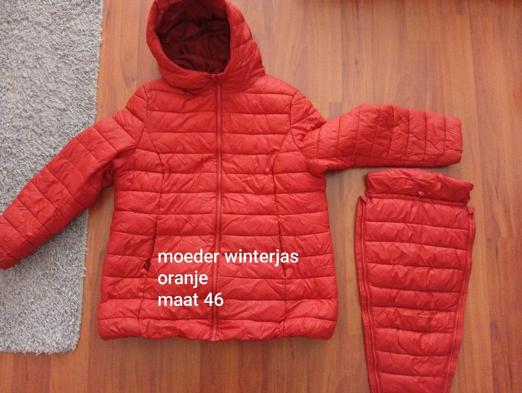Winterjas moeder dames jas maat 46 oranje, Ophalen of Verzenden, Zo goed als nieuw, Maat 46/48 (XL) of groter, Oranje