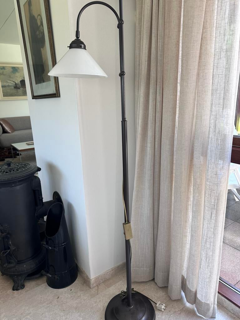 Bronzen, staande lamp met dimmer, Ophalen, Zo goed als nieuw, 150 tot 200 cm