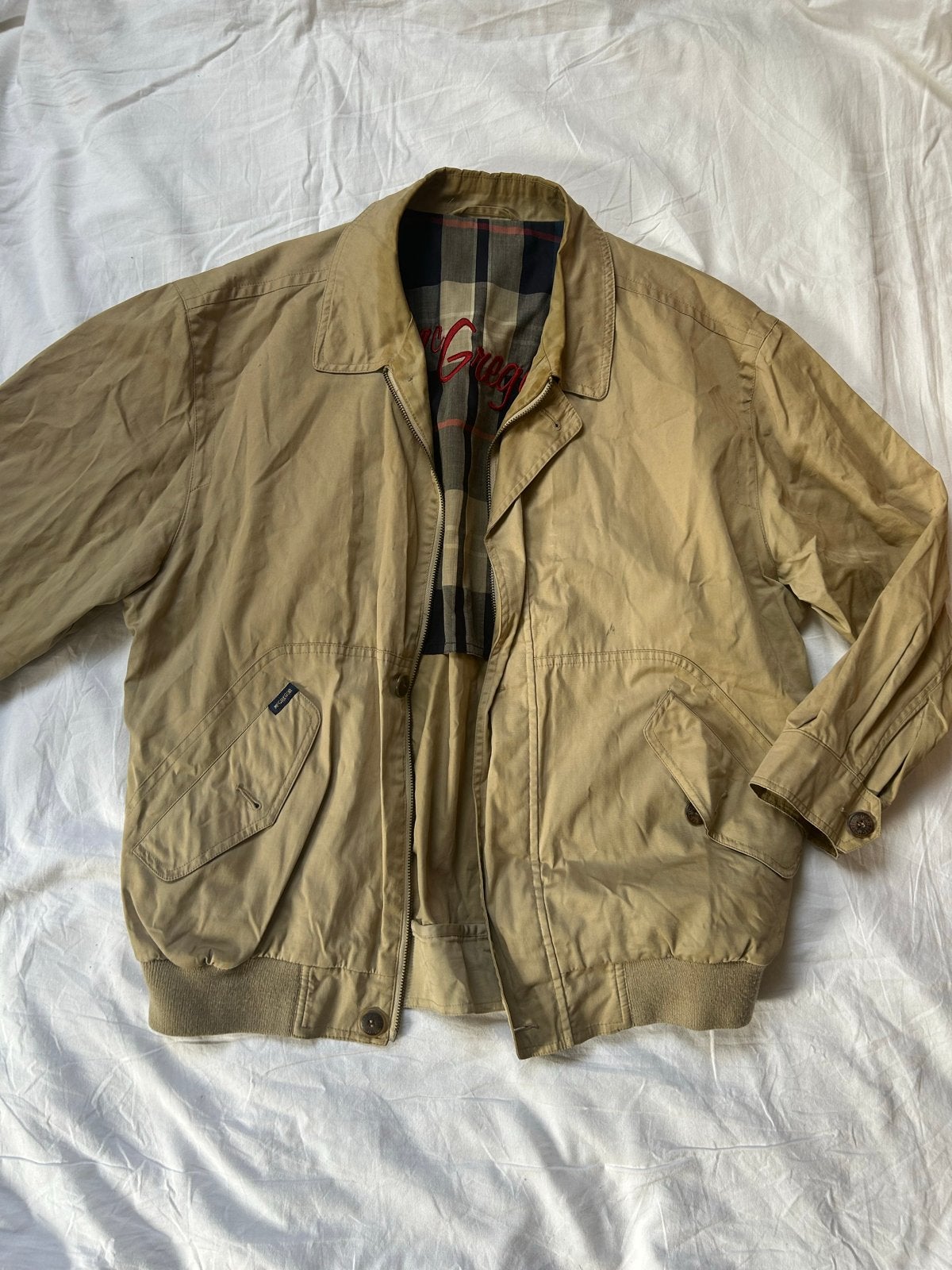 McGregor Harrington jas maat 46, Kleding | Dames, Ophalen of Verzenden, Gedragen, Maat 46/48 (XL) of groter, Beige