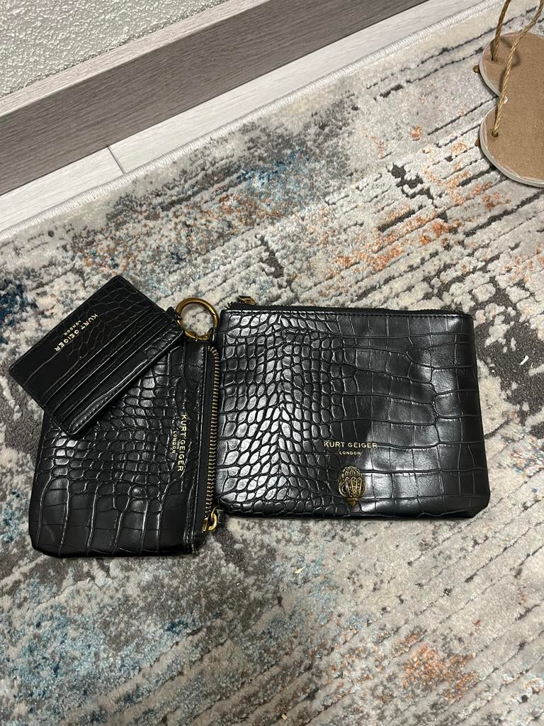 Kurt Geiger London portemonnee en pasjeshouder set, Ophalen of Verzenden, Nieuw, Zwart, Overige merken