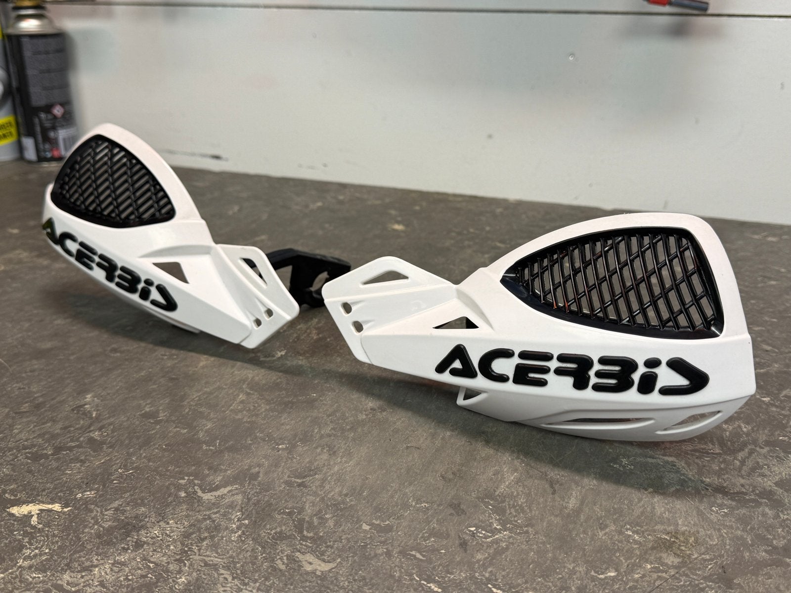 Acerbis handkappen wit - Bescherming voor motorcross/enduro, Motoren, Ophalen of Verzenden, Gebruikt